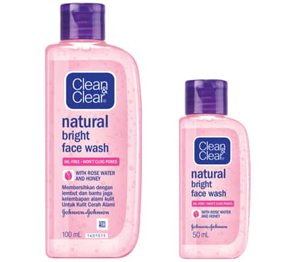 Clean & Clear Natural Bright Face Wash - sabun cuci muka untuk kulit kering