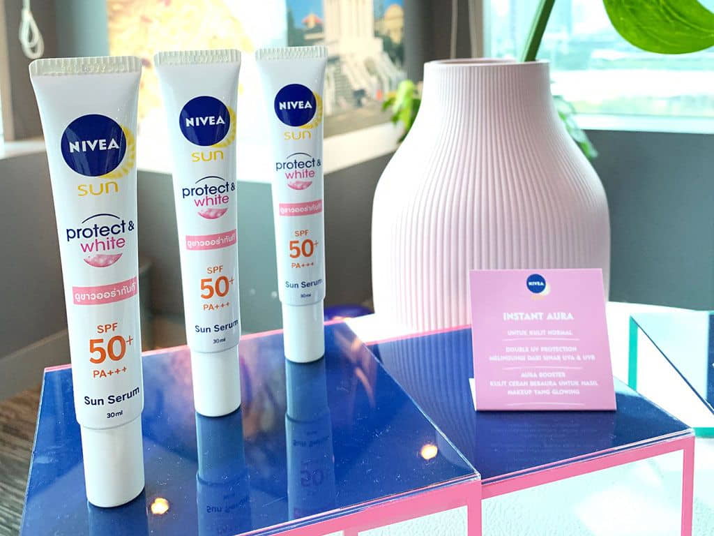 Sunscreen Untuk Kulit Berminyak NIVEA Sun Protect & White Serum Oil Control SPF50+/PA+++