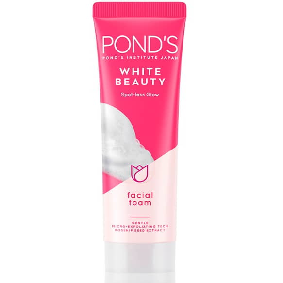 Pond's White Beauty Facial Foam - sabun cuci muka untuk kulit kering