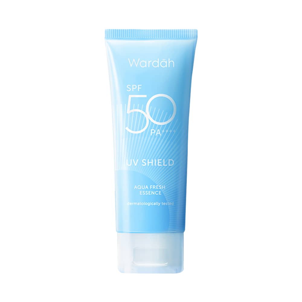 Sunscreen untuk kulit berjerawat Wardah UV Shield Aqua Fresh Essence SPF 50 PA+++