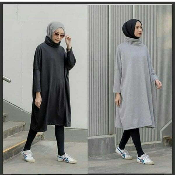 Sporty Dengan Tunik Berbahan Kaos