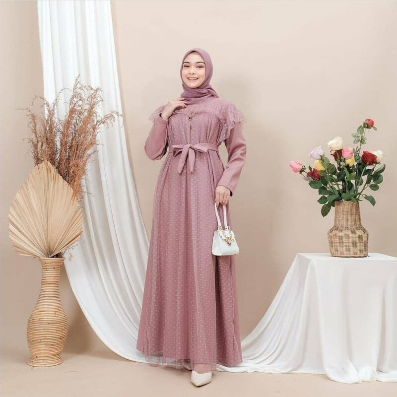 Outfit lebaran gamis terbaru 2022