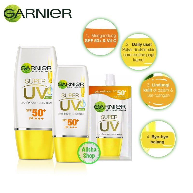 Sunscreen Garnier Bright Complete Super UV Matte SPF 50+ PA+++