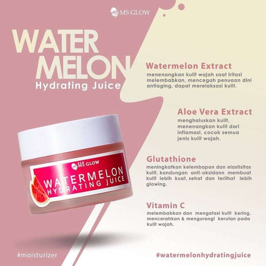 Moisturizer MS GLOW Varian Watermelon